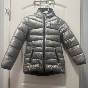 Under Armour Metallic Gray Kids Puffer Jacket
